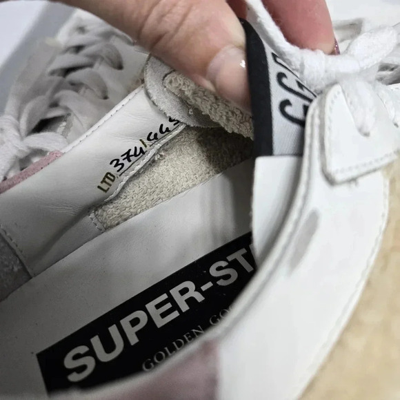 Golden Goose Leather & Shearling Trim Sneakers - Picture 6 of 17